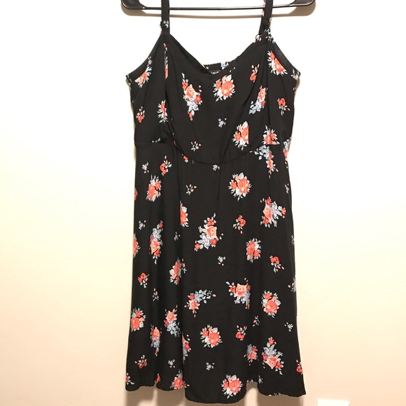 torrid black dress with flowers